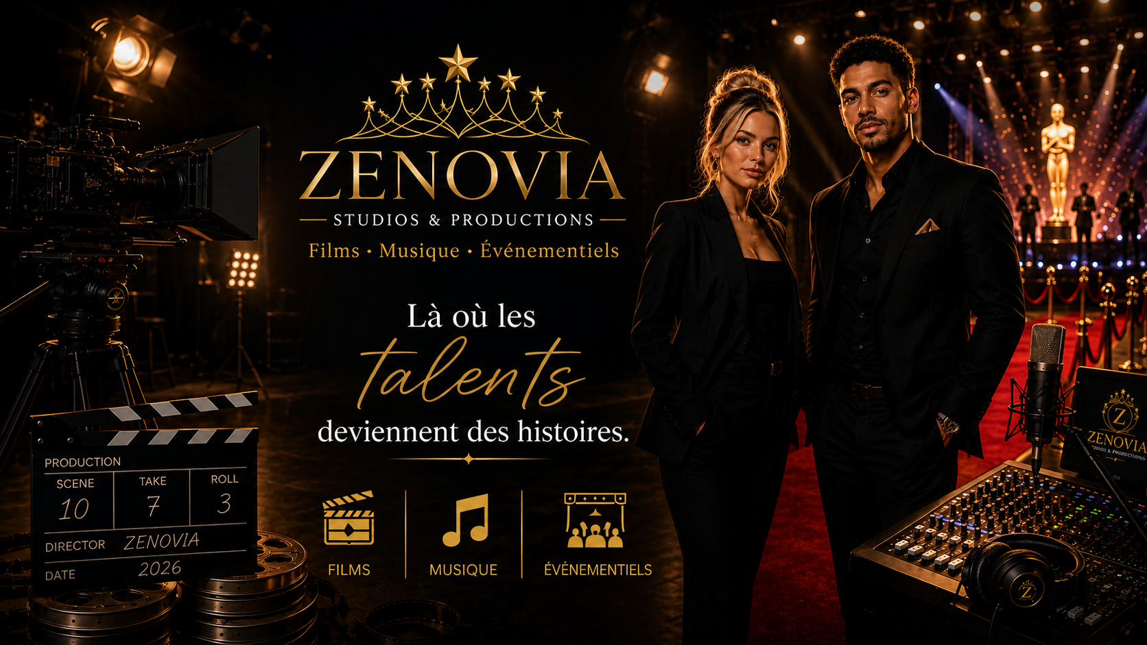 Zenovia Studios et productions — films, musique et événementiel